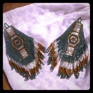 Handmade bohemian beaded earrings